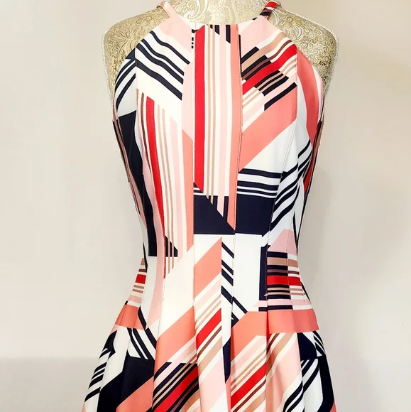 Vince Camuto | Dresses | Vince Camuto Scuba Halter Fit Flare Dress |  Poshmark